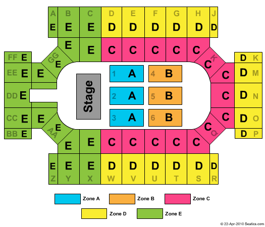 Cross Insurance Arena End Stage Zone Seating Chart